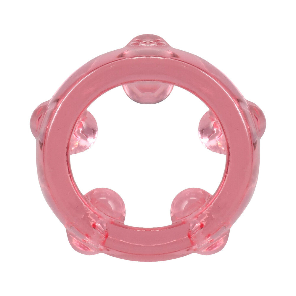 DOC JOHNSON - CRYSTAL JELLIES PERFORMANCE RING SET PINK