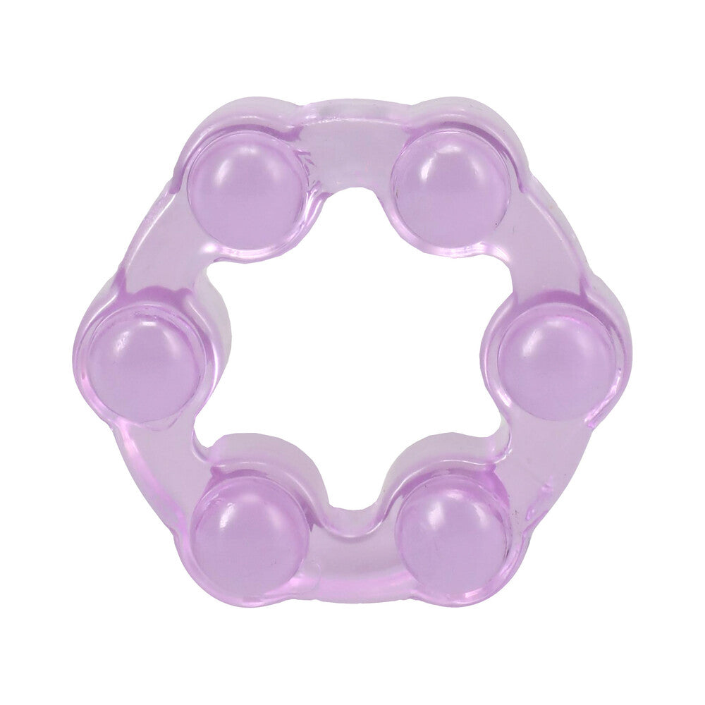 DOC JOHNSON - CRYSTAL JELLIES PERFORMANCE RING SET PURPLE