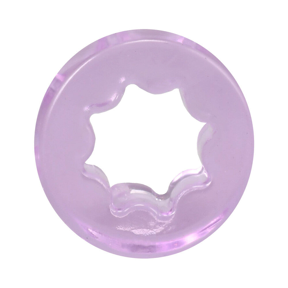 DOC JOHNSON - CRYSTAL JELLIES PERFORMANCE RING SET PURPLE