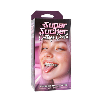 DOC JOHNSON - THE SUPER SUCKER COLLEGE CRUSH ULTRASKYN MASTURBATOR WITH BRACES VANILLA