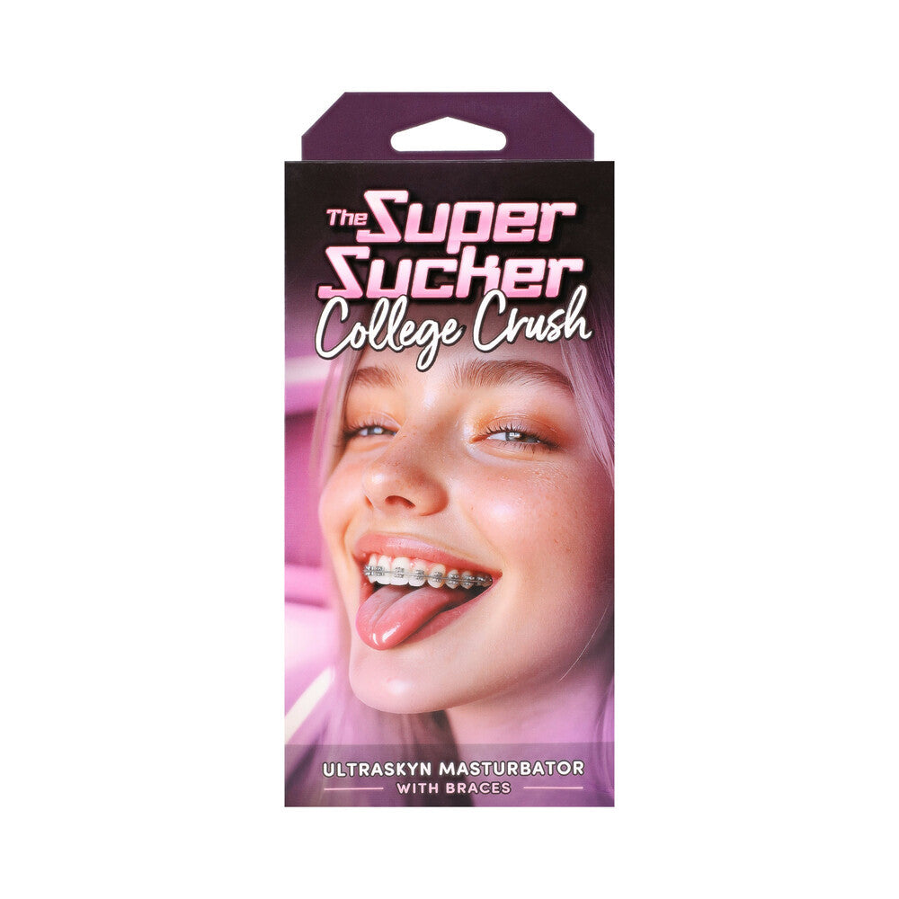 DOC JOHNSON - THE SUPER SUCKER COLLEGE CRUSH ULTRASKYN MASTURBATOR WITH BRACES VANILLA
