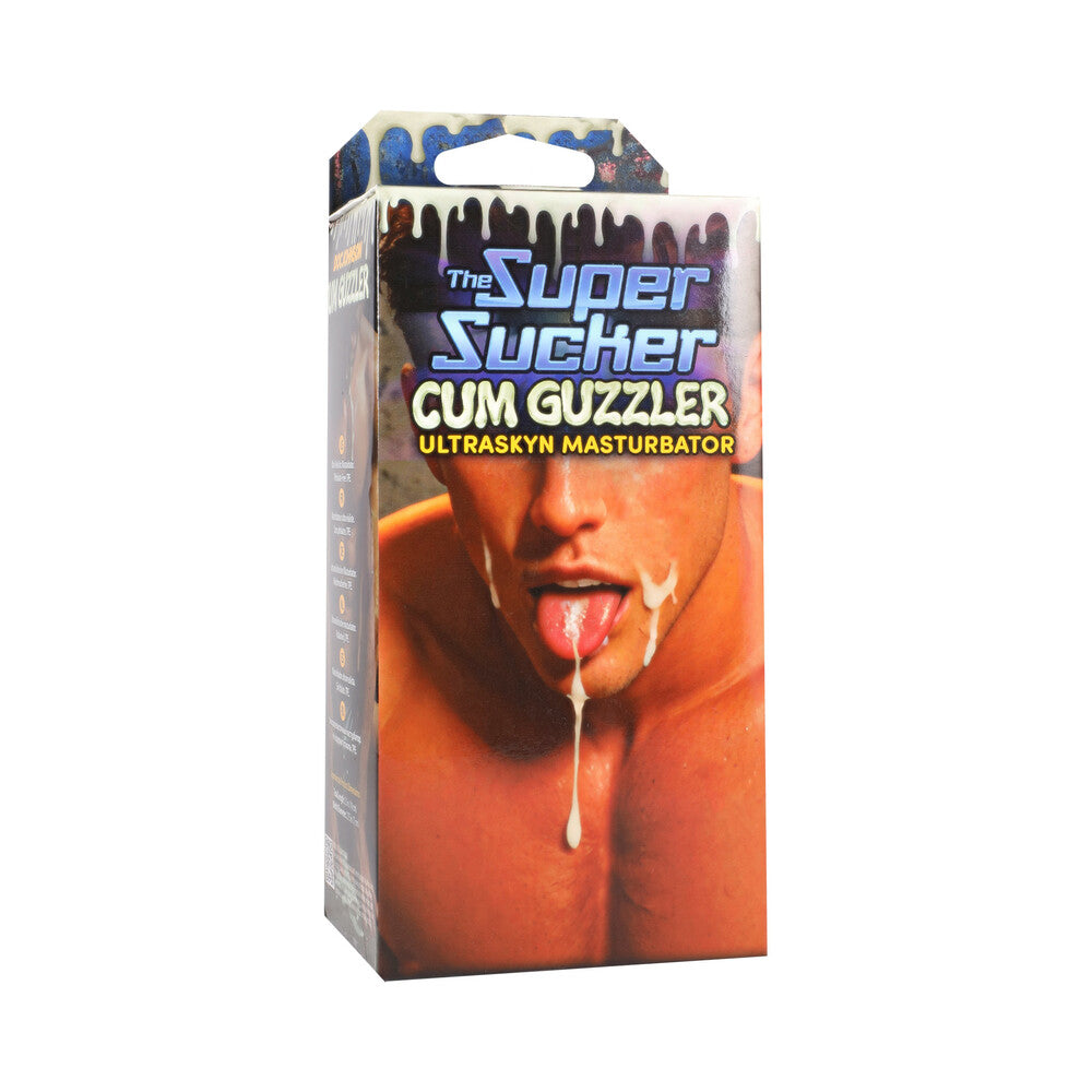 DOC JOHNSON - THE SUPER SUCKER CUM GUZZLER MALE MOUTH ULTRASKYN MASTURBATOR VANILLA