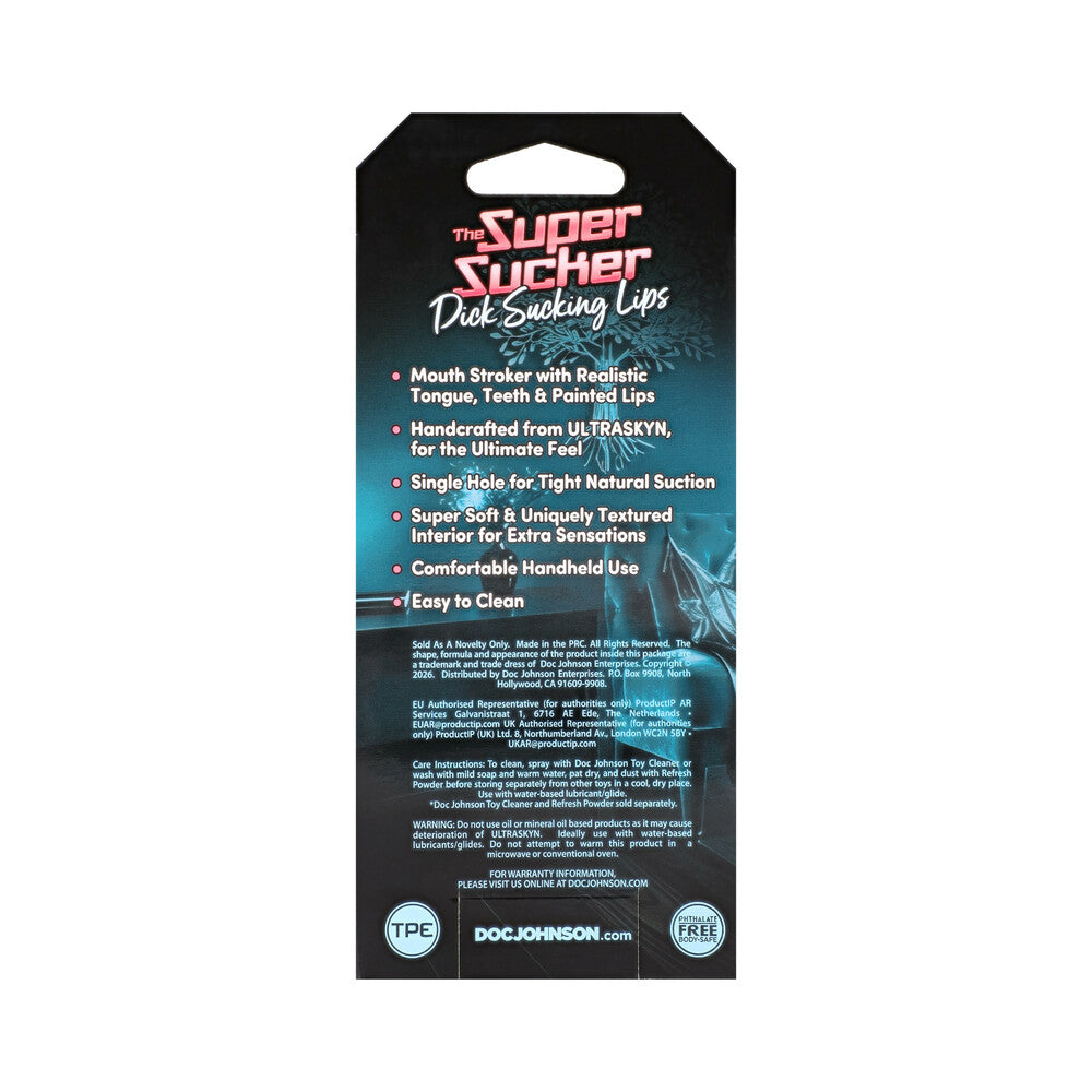 DOC JOHNSON - THE SUPER SUCKER DICK SUCKING LIPS ULTRASKYN MASTURBATOR VANILLA