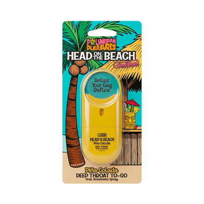 DOC JOHNSON - POLYNESIAN PLEASURES HEAD ON THE BEACH DEEP THROAT SPRAY TO-GO PIÑA COLADA .3 OZ.