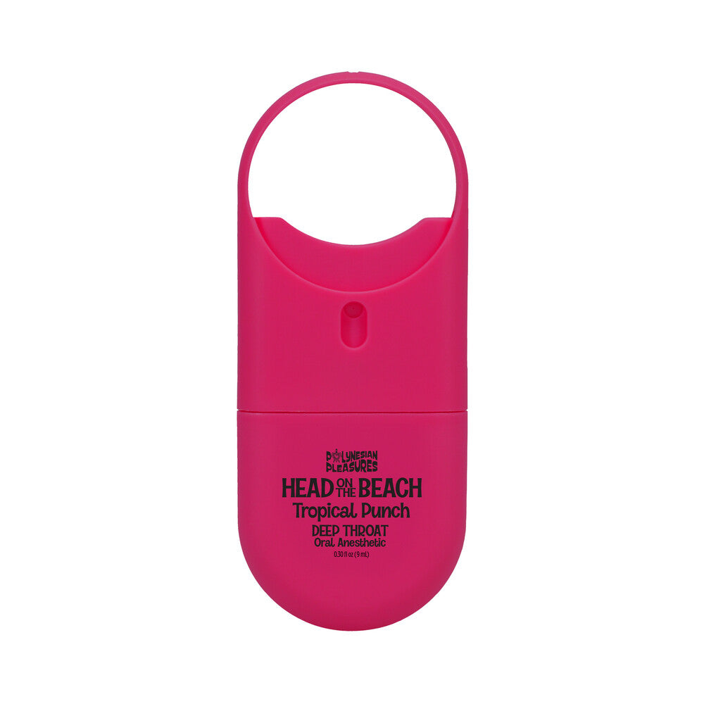 DOC JOHNSON - POLYNESIAN PLEASURES HEAD ON THE BEACH DEEP THROAT SPRAY TO-GO TROPICAL PUNCH .3 OZ.