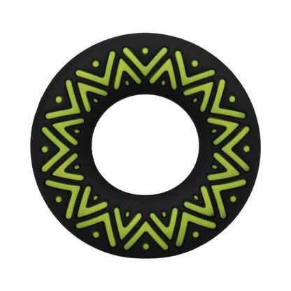 DOC JOHNSON - POLYNESIAN PLEASURES HULA LOOPS SILICONE TRIBAL C-RING 25MM YELLOW/BLACK