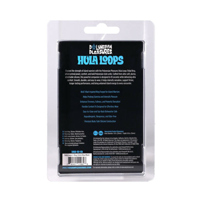 DOC JOHNSON - POLYNESIAN PLEASURES HULA LOOPS SILICONE TRIBAL C-RING 25MM BLUE/BLACK