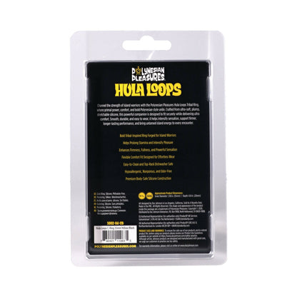 DOC JOHNSON - POLYNESIAN PLEASURES HULA LOOPS SILICONE TRIBAL C-RING 35MM YELLOW/BLACK