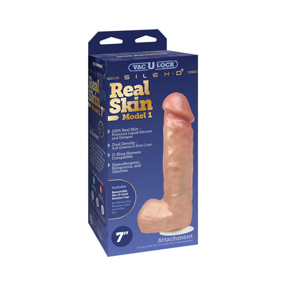 DOC JOHNSON - VAC-U-LOCK X SILEX-D MODEL 1 PREMIUM REAL SKIN 7 IN. VANILLA