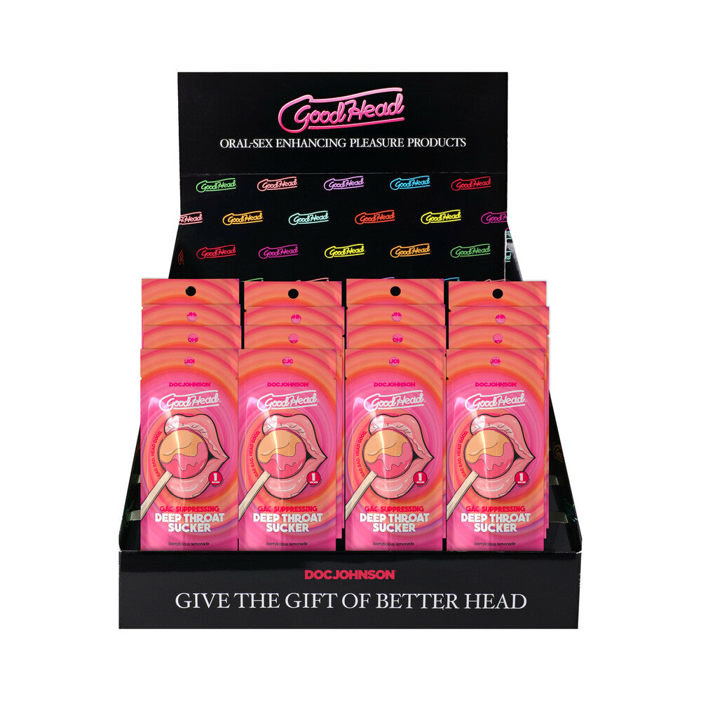 DOC JOHNSON - GOODHEAD DEEP THROAT SUCKER BERRYLICIOUS LEMONADE 16-PIECE DISPLAY