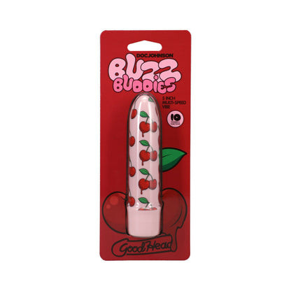 DOC JOHNSON - GOODHEAD BUZZ BUDDIES 5 IN. MUTI-SPEED VIBE CHERRIES