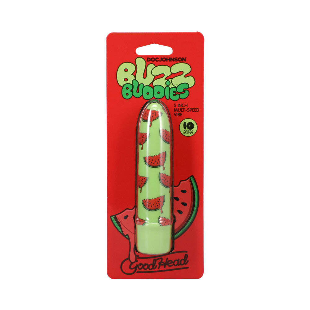 DOC JOHNSON - GOODHEAD BUZZ BUDDIES 5 IN. MUTI-SPEED VIBE WATERMELON