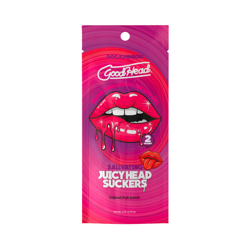 DOC JOHNSON - GOODHEAD JUICYHEAD SALIVATING SUCKERS TROPICAL FRUIT PUNCH 2PK 16-PIECE DISPLAY