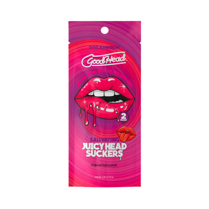 DOC JOHNSON - GOODHEAD JUICYHEAD SALIVATING SUCKERS TROPICAL FRUIT PUNCH 2PK 16-PIECE DISPLAY