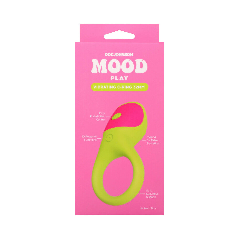 DOC JOHNSON - MOOD PLAY VIBRATING C-RING GREEN