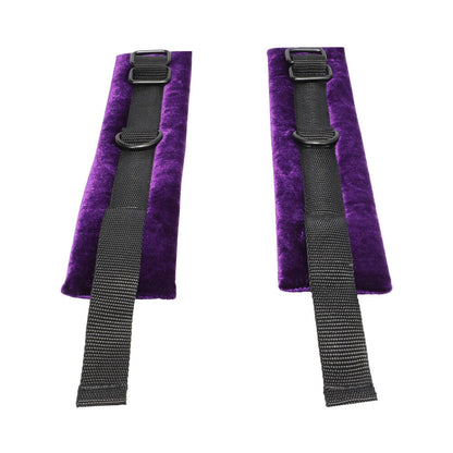 DOC JOHNSON - MERCI VELVET ANKLE CUFFS VIOLET/BLACK