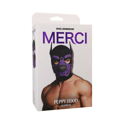 DOC JOHNSON - MERCI PUPPY HOOD NEOPRENE VIOLET/BLACK