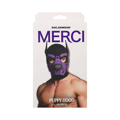 DOC JOHNSON - MERCI PUPPY HOOD NEOPRENE VIOLET/BLACK