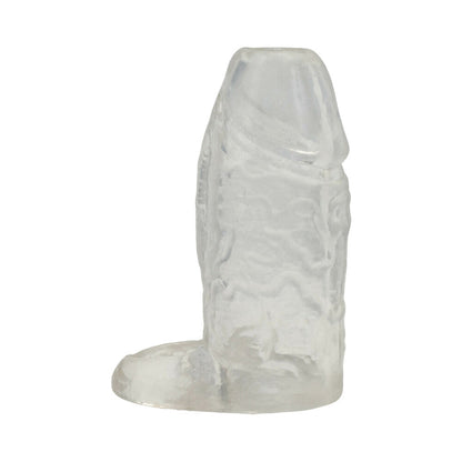 DOC JOHNSON - TITANMEN COCK SLEEVE WITH BALL STRAP 4.5 IN. CLEAR