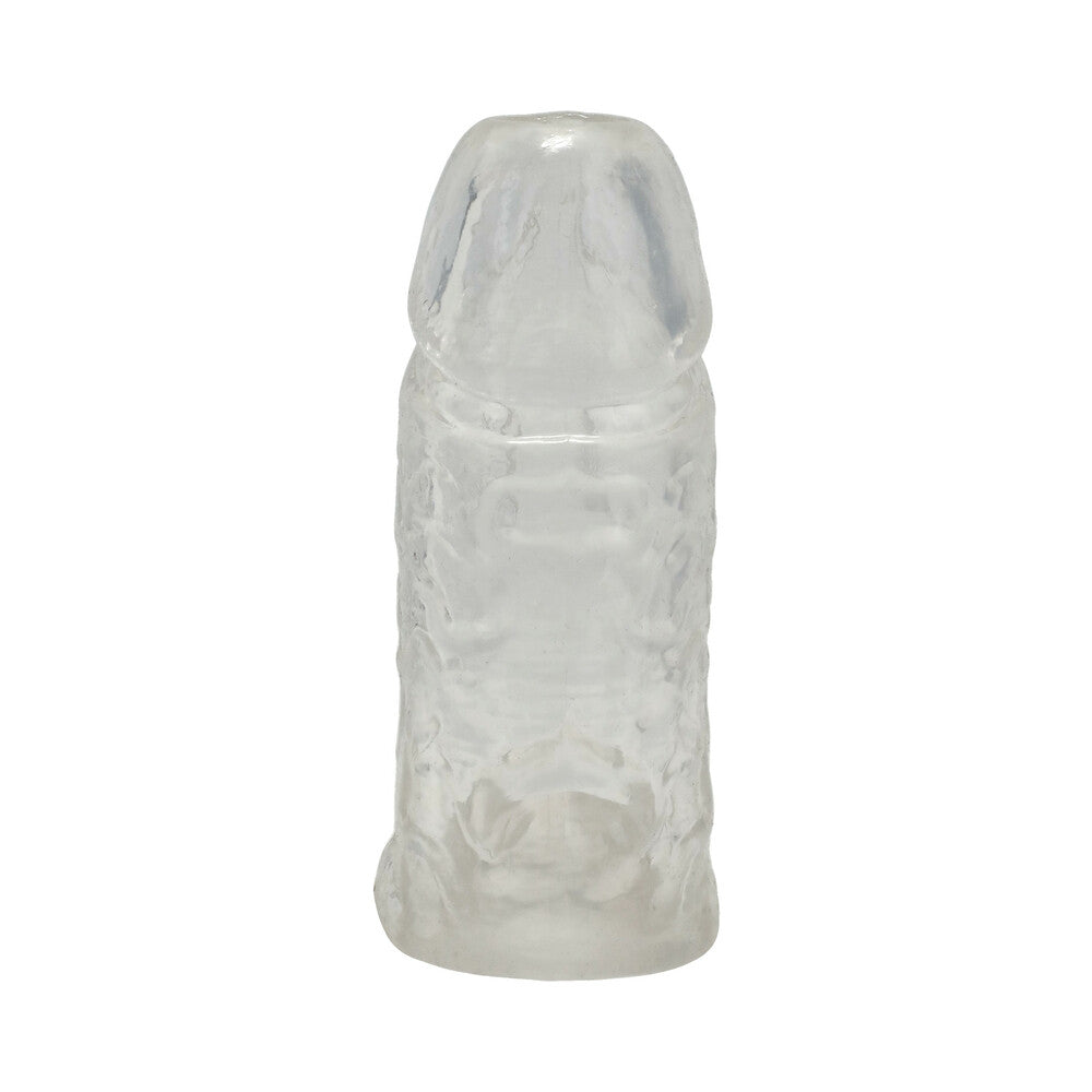 DOC JOHNSON - TITANMEN COCK SLEEVE WITH BALL STRAP 4.5 IN. CLEAR