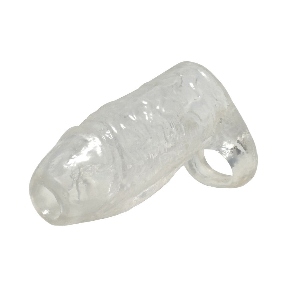 DOC JOHNSON - TITANMEN COCK SLEEVE WITH BALL STRAP 4.5 IN. CLEAR
