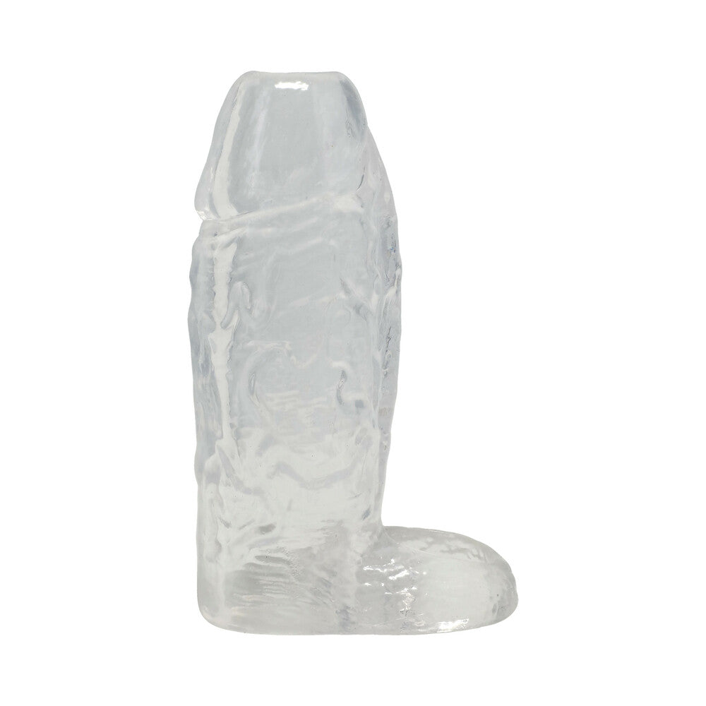 DOC JOHNSON - TITANMEN COCK SLEEVE WITH BALL STRAP 5 IN. CLEAR