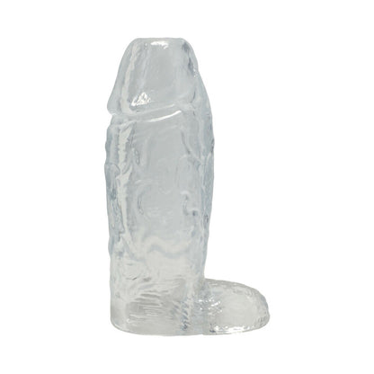 DOC JOHNSON - TITANMEN COCK SLEEVE WITH BALL STRAP 6 IN. CLEAR