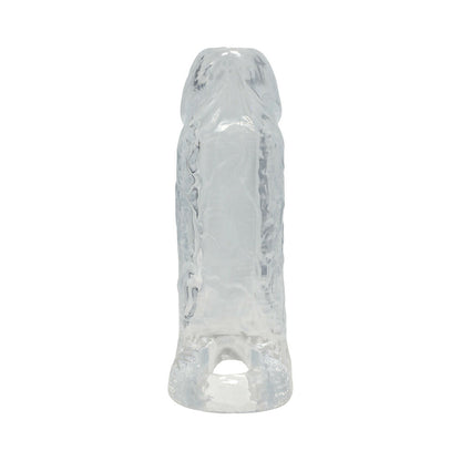 DOC JOHNSON - TITANMEN COCK SLEEVE WITH BALL STRAP 6 IN. CLEAR