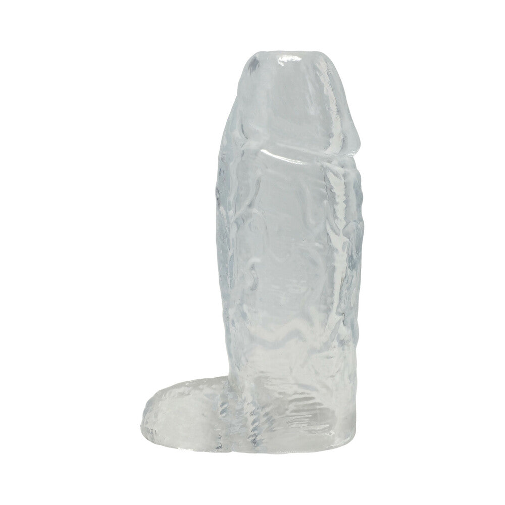 DOC JOHNSON - TITANMEN COCK SLEEVE WITH BALL STRAP 6 IN. CLEAR