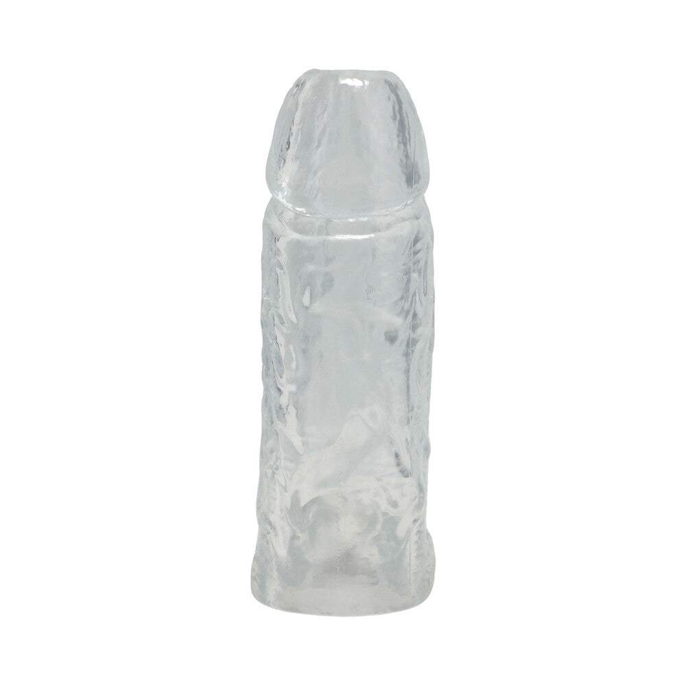 DOC JOHNSON - TITANMEN COCK SLEEVE WITH BALL STRAP 6 IN. CLEAR