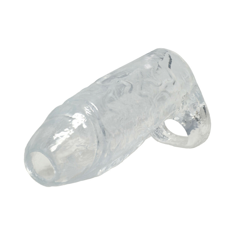 DOC JOHNSON - TITANMEN COCK SLEEVE WITH BALL STRAP 6 IN. CLEAR
