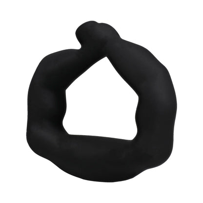 DOC JOHNSON - TITANMEN MUSCLE BOUND COCK RING 32MM BLACK