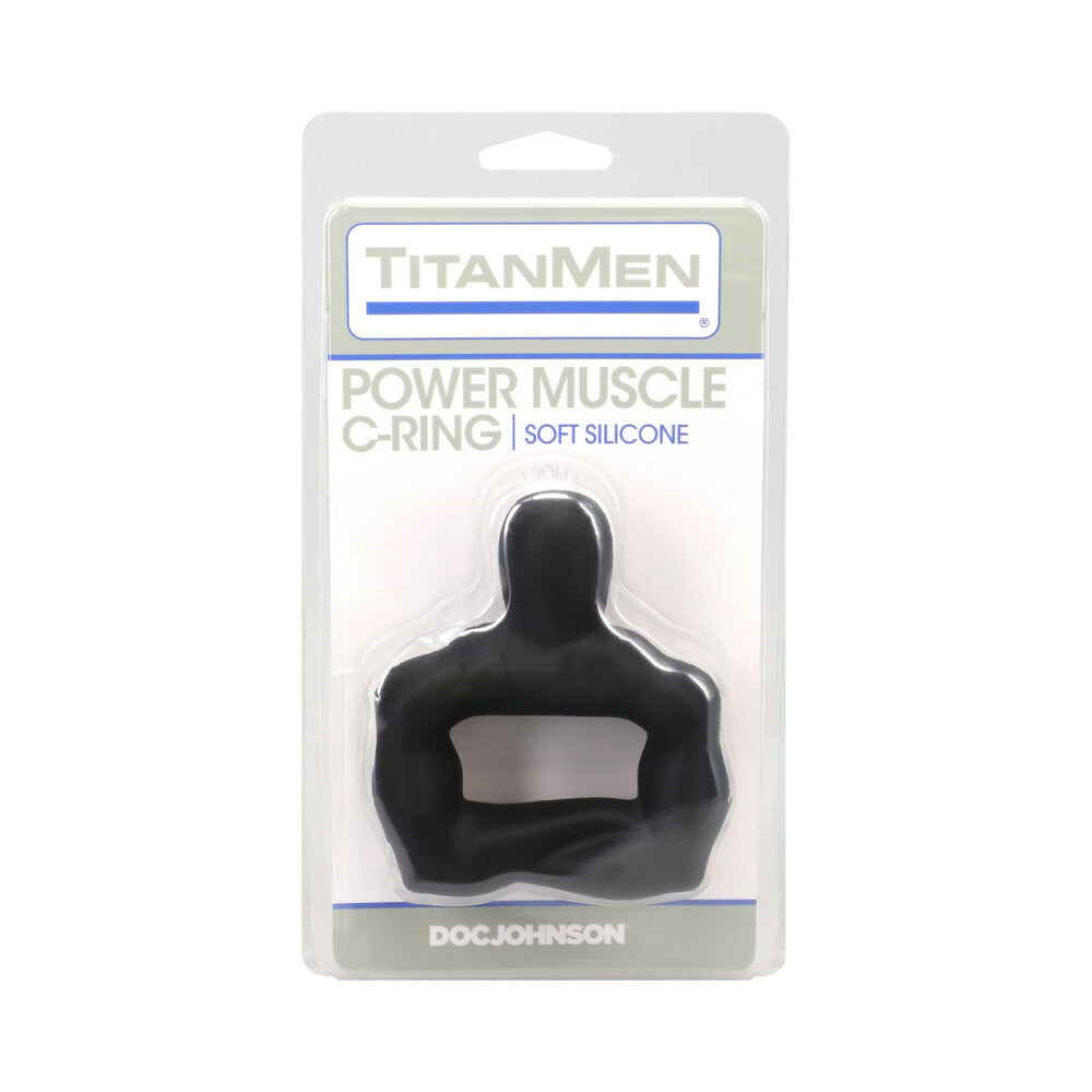 DOC JOHNSON - TITANMEN POWER MUSCLE COCK RING 42MM BLACK