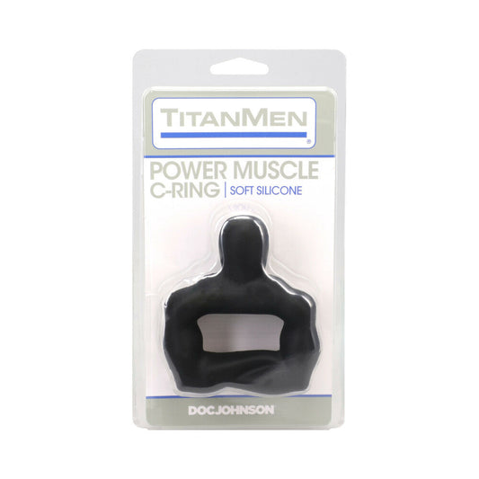 DOC JOHNSON - TITANMEN POWER MUSCLE COCK RING 42MM BLACK