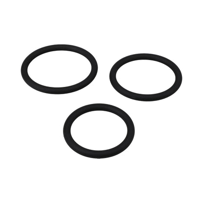 DOC JOHNSON - TITANMEN SLIM C-RING 3 PIECE SILICONE SET BLACK