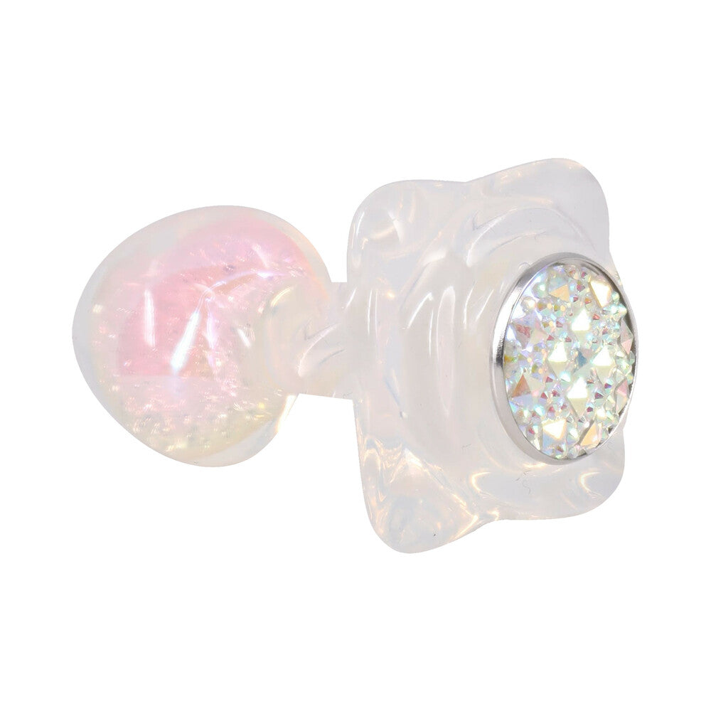 DOC JOHNSON - BOOTY BLING JEWELED WEARABLE SILICONE PLUG SMALL TRANSLUCENT