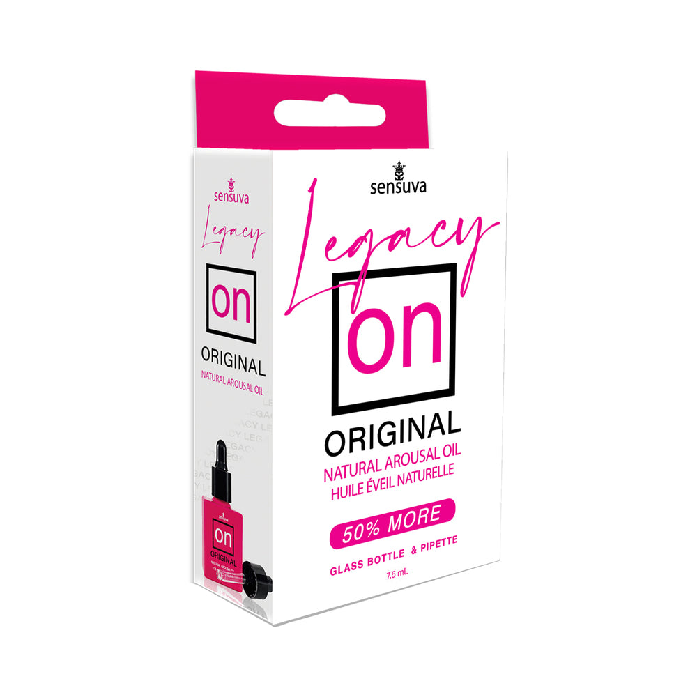 SENSUVA - ACEITE DE EXCITACIÓN ON LEGACY ORIGINAL (7.5 ML) FRASCO DE VIDRIO DE LUJO