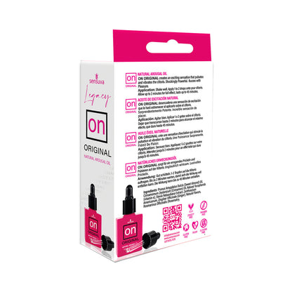 SENSUVA - ACEITE DE EXCITACIÓN ON LEGACY ORIGINAL (7.5 ML) FRASCO DE VIDRIO DE LUJO
