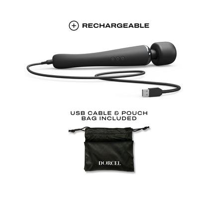 LOVELY PLANET - DORCEL MEGAWAND RECHARGEABLE WAND BLACK