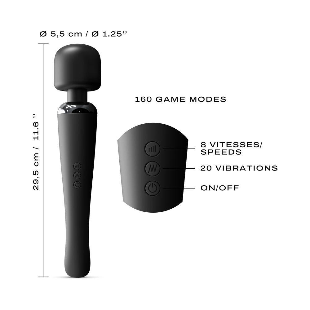 LOVELY PLANET - DORCEL MEGAWAND RECHARGEABLE WAND BLACK