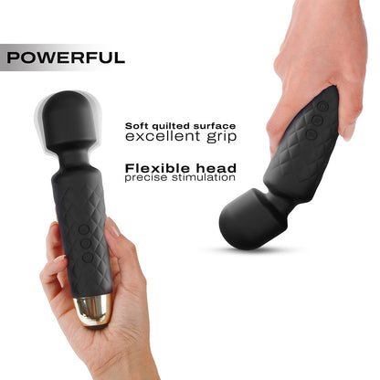 LOVELY PLANET - DORCEL WANDERFUL RECHARGEABLE WAND BLACK