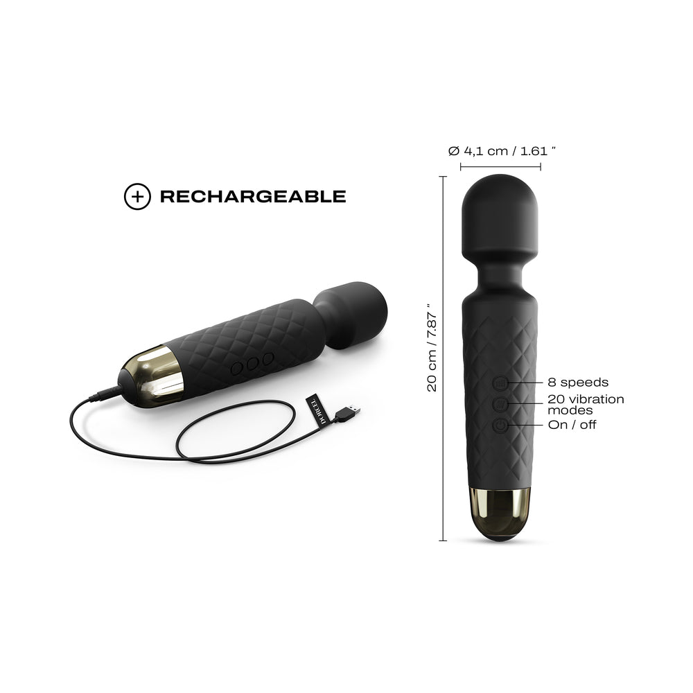 LOVELY PLANET - DORCEL WANDERFUL RECHARGEABLE WAND BLACK