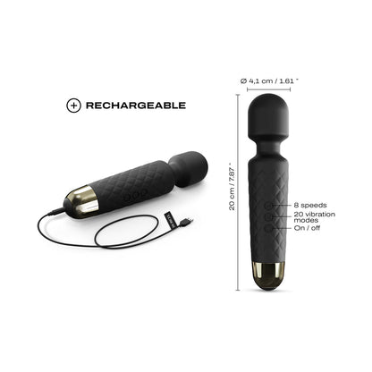 LOVELY PLANET - DORCEL WANDERFUL RECHARGEABLE WAND BLACK