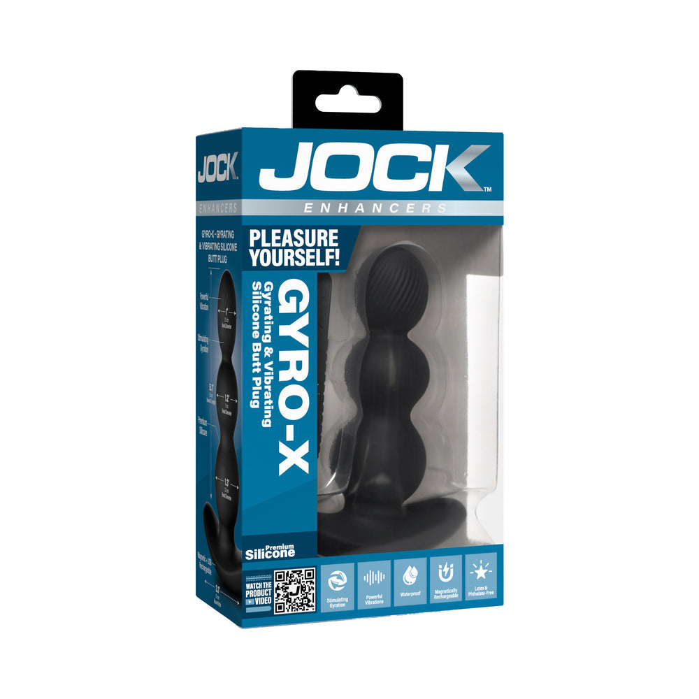 CURVE NOVELTIES - JOCK ENHANCERS GYRO-X GYRATING & VIBRATING SILICONE BUTT PLUG