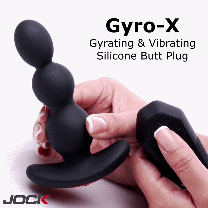 CURVE NOVELTIES - JOCK ENHANCERS GYRO-X GYRATING & VIBRATING SILICONE BUTT PLUG