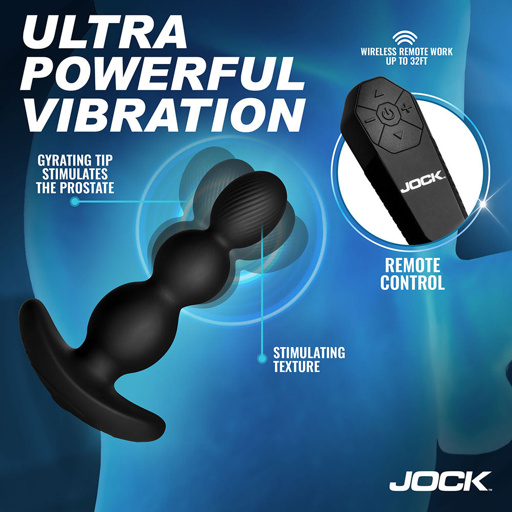 CURVE NOVELTIES - JOCK ENHANCERS GYRO-X GYRATING & VIBRATING SILICONE BUTT PLUG