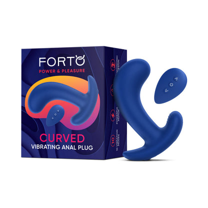FORTO - CURVED VIBRATING MASSAGER BLUE