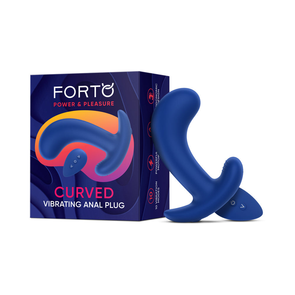 FORTO - CURVED VIBRATING MASSAGER BLUE