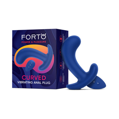 FORTO - CURVED VIBRATING MASSAGER BLUE