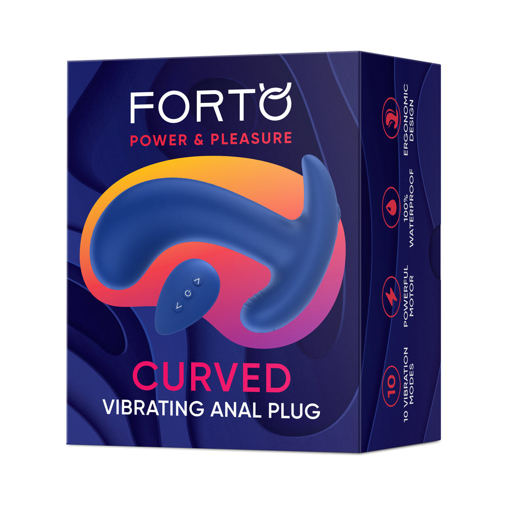 FORTO - CURVED VIBRATING MASSAGER BLUE